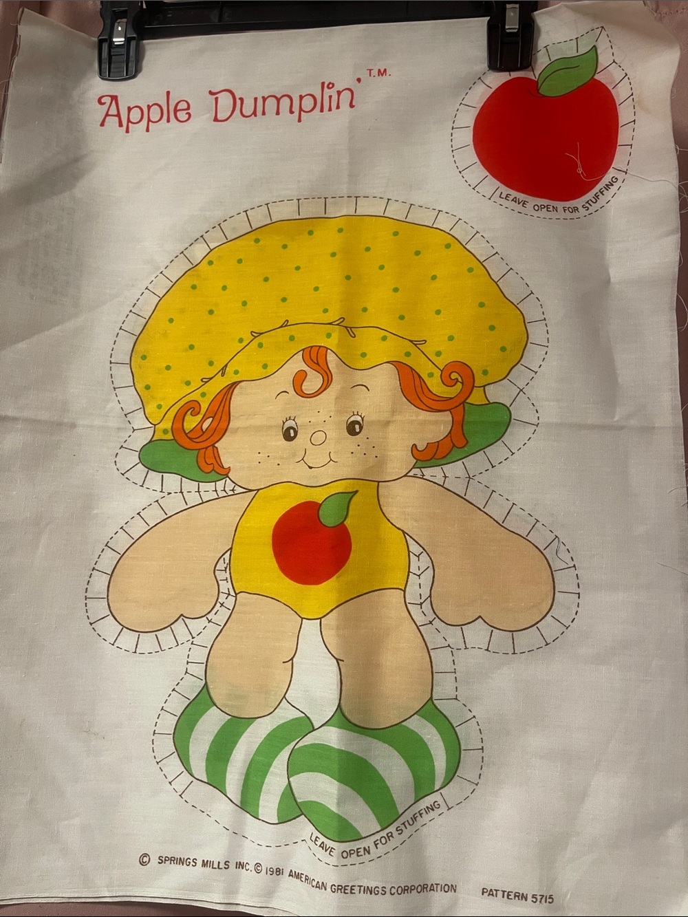 Apple Dumplin' Fabric Panel by Apple in Yellow, Red, Green